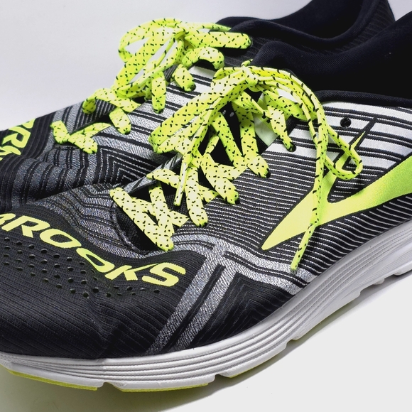 Brooks Hyperion Womens 9.5 Black Green Speed Running Shoes Reflect Walking Gym - Picture 4 of 11